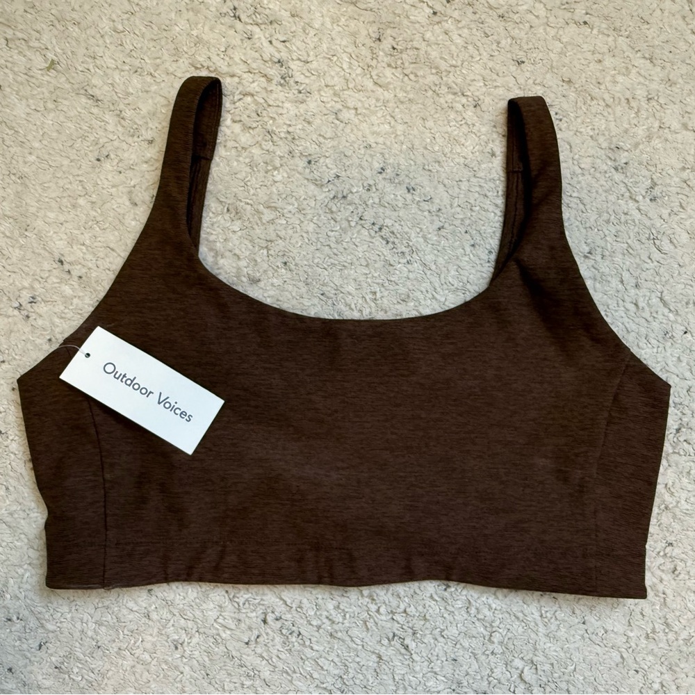 Outdoor Voices Chocolate Sports Bra